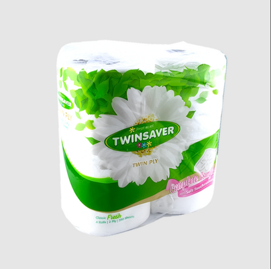 TwinSaver T/Roll-White 2 ply 4's